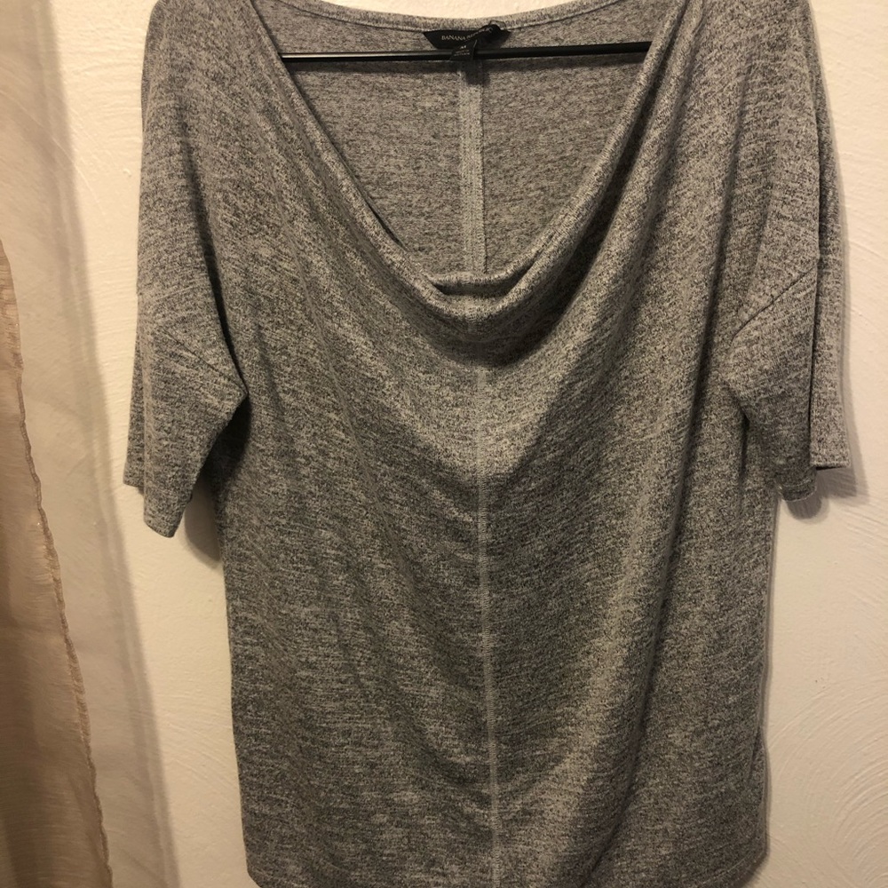Banana Republic Gray 1/2 Sleeve Top